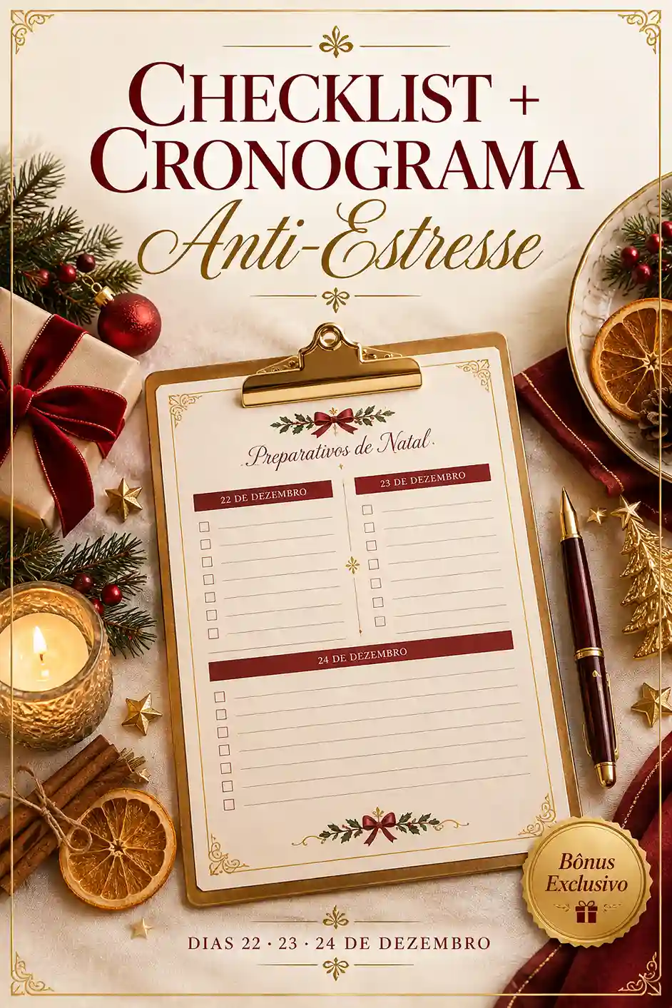 Mockup Bônus Checklist e Cronograma